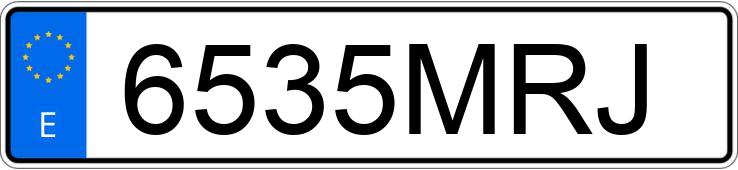 Numer rejestracyjny 6535MRJ posiada VOLKSWAGEN GOLF