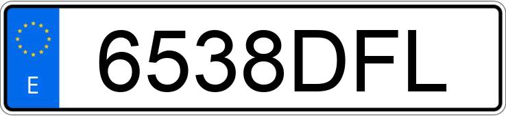 Numer rejestracyjny 6538DFL posiada CITROEN XSARA