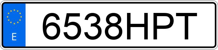 Numer rejestracyjny 6538HPT posiada VOLKSWAGEN POLO