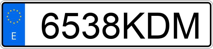 Numer rejestracyjny 6538KDM posiada PORSCHE CAYENNE
