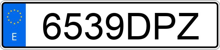 Numer rejestracyjny 6539DPZ posiada OPEL VECTRA