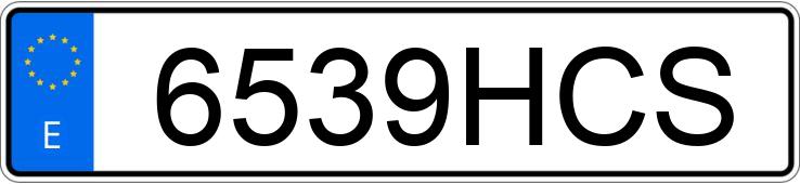 Numer rejestracyjny 6539HCS posiada VOLKSWAGEN GOLF