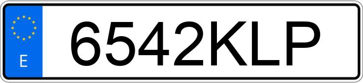 Numer rejestracyjny 6542KLP posiada VOLKSWAGEN GOLF