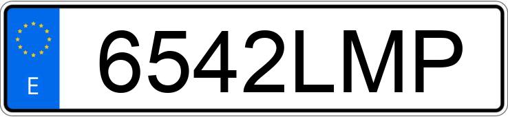 Numer rejestracyjny 6542LMP posiada VOLKSWAGEN GOLF