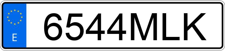 Numer rejestracyjny 6544MLK posiada YAMAHA TENERE