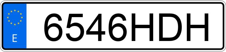 Numer rejestracyjny 6546HDH posiada PEUGEOT 207