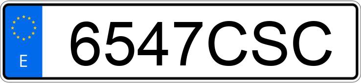 Numer rejestracyjny 6547CSC posiada VOLKSWAGEN GOLF