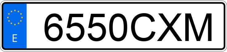 Numer rejestracyjny 6550CXM posiada RENAULT MASTER