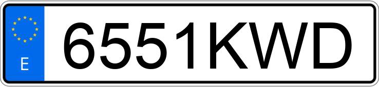 Numer rejestracyjny 6551KWD posiada VOLKSWAGEN GOLF Numer rejestracyjny 6551KWD posiada VOLKSWAGEN GOLF