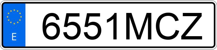 Numer rejestracyjny 6551MCZ posiada AUDI A6