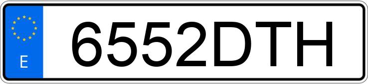 Numer rejestracyjny 6552DTH posiada TOYOTA COROLLA