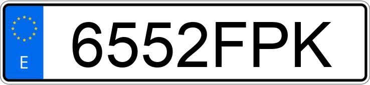 Numer rejestracyjny 6552FPK posiada VOLVO C70