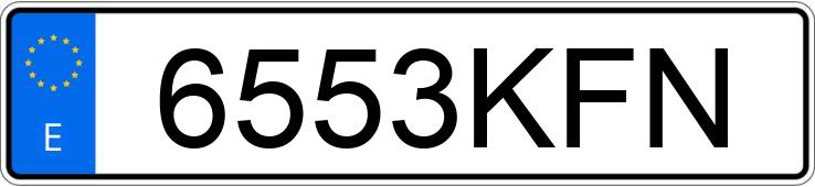 Numer rejestracyjny 6553KFN posiada FORD TOURNEO COURIER