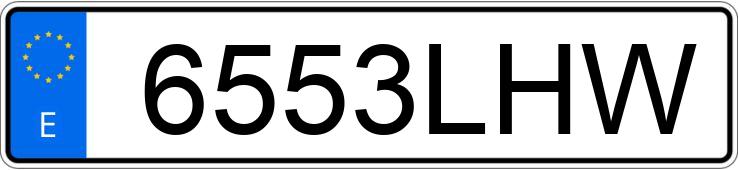 Numer rejestracyjny 6553LHW posiada MAZDA MAZDA3