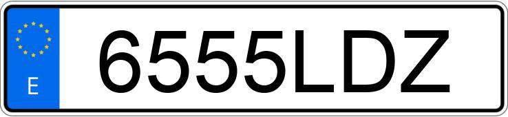 Numer rejestracyjny 6555LDZ posiada MERCEDES C (204)