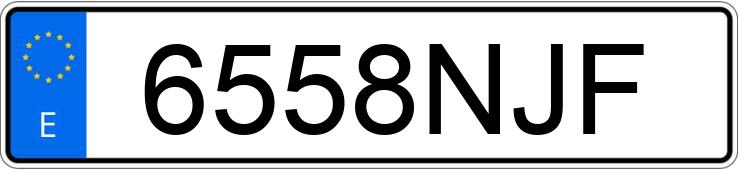 Numer rejestracyjny 6558NJF posiada TOYOTA YARIS