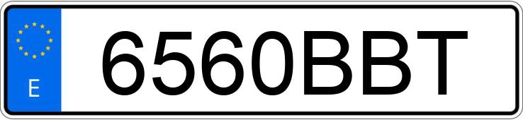 Numer rejestracyjny 6560BBT posiada VOLKSWAGEN GOLF