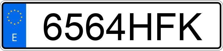 Numer rejestracyjny 6564HFK posiada CITROEN JUMPER