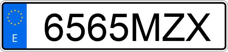 Numer rejestracyjny 6565MZX posiada TESLA MODEL 3