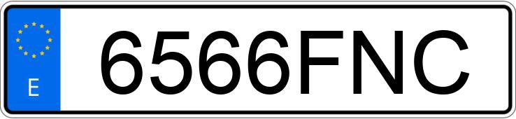 Numer rejestracyjny 6566FNC posiada AUDI A3 SPORTBACK