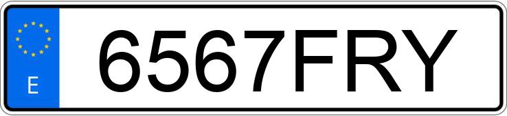 Numer rejestracyjny 6567FRY posiada BMW SERIE 1