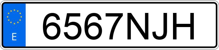 Numer rejestracyjny 6567NJH posiada MERCEDES C (205)