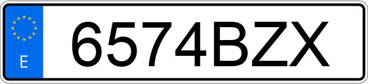 Numer rejestracyjny 6574BZX posiada CITROEN XSARA