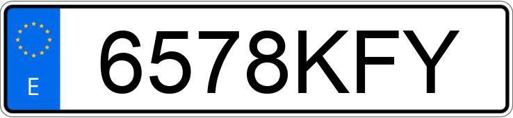 Numer rejestracyjny 6578KFY posiada CITROEN BX