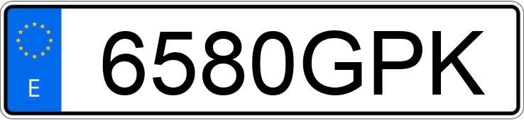 Numer rejestracyjny 6580GPK posiada DACIA LOGAN