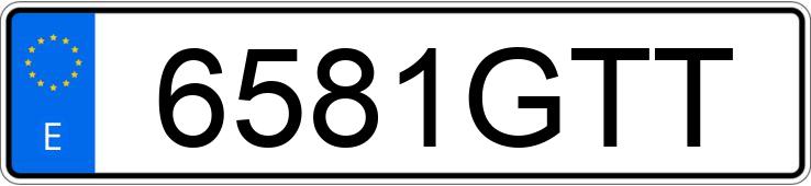 Numer rejestracyjny 6581GTT posiada MERCEDES A (168-169) 160 BE EXCLUSIVE ED