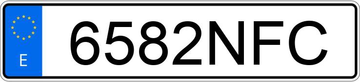 Numer rejestracyjny 6582NFC posiada MERCEDES CLE (236)