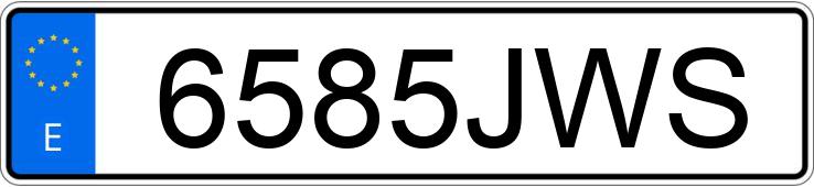 Numer rejestracyjny 6585JWS posiada FIAT 500C