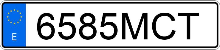 Numer rejestracyjny 6585MCT posiada AUDI A3 SPORTBACK