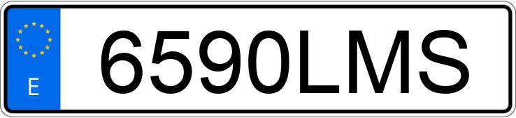 Numer rejestracyjny 6590LMS posiada AUDI A3 SPORTBACK
