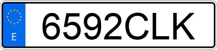 Numer rejestracyjny 6592CLK posiada MERCEDES C (203)