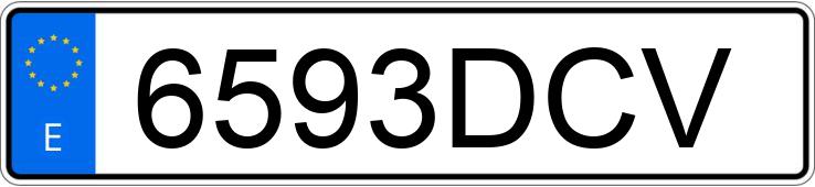 Numer rejestracyjny 6593DCV posiada OPEL VIVARO