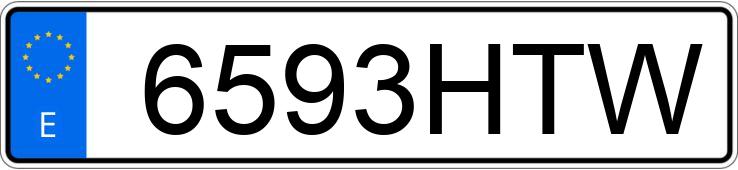 Numer rejestracyjny 6593HTW posiada BMW SERIE 3