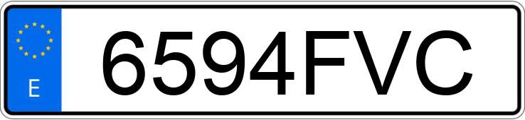 Numer rejestracyjny 6594FVC posiada FIAT PUNTO
