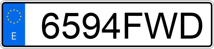 Numer rejestracyjny 6594FWD posiada BMW SERIE 3