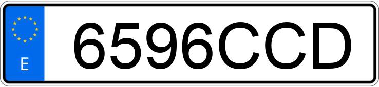 Numer rejestracyjny 6596CCD posiada SEAT IBIZA