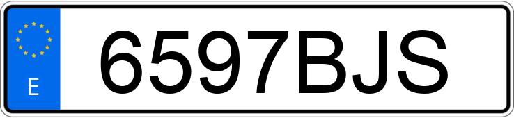 Numer rejestracyjny 6597BJS posiada BMW SERIE 3