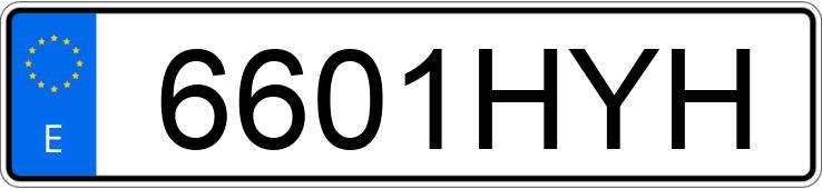 Numer rejestracyjny 6601HYH posiada VOLKSWAGEN TOURAN