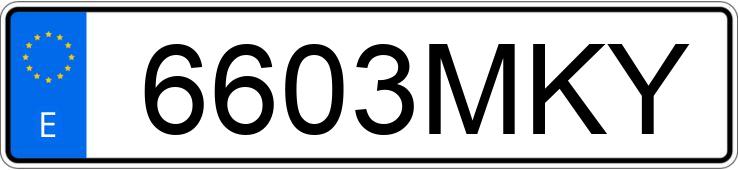 Numer rejestracyjny 6603MKY posiada MITSUBISHI ECLIPSE CROSS