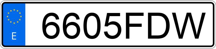 Numer rejestracyjny 6605FDW posiada SEAT LEON