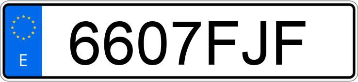 Numer rejestracyjny 6607FJF posiada VOLKSWAGEN GOLF