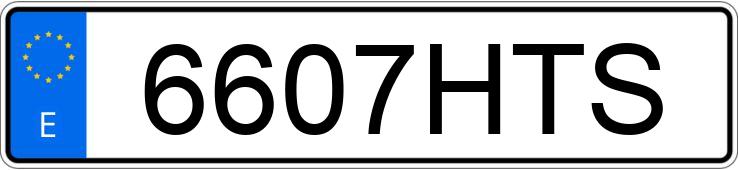 Numer rejestracyjny 6607HTS posiada TRIUMPH TIGER