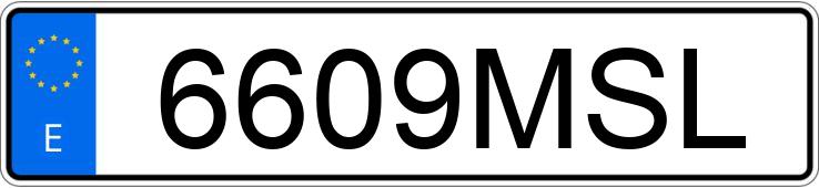 Numer rejestracyjny 6609MSL posiada SEAT IBIZA