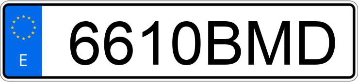 Numer rejestracyjny 6610BMD posiada BMW SERIE 3 E46 320CI