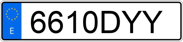 Numer rejestracyjny 6610DYY posiada VOLVO V50