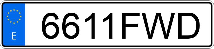 Numer rejestracyjny 6611FWD posiada KIA CARNIVAL